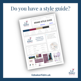 Liz’s one-page brand style guide